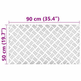 Dischi Quadrati 4 pcs Argento 90 x 50 cm Alluminio