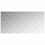 Dischi Quadrati 4 pcs Argento 100 x 50 cm Alluminio