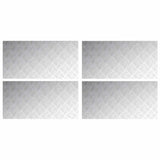 Gradini per Scale 4 pcs Argento 100 x 50 cm Alluminio