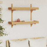 Ripiano a Muro con lo scaffale Marrone 75 x 26 x 60 cm Bambù