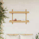 Ripiano a Muro con lo scaffale Marrone 75 x 26 x 60 cm Bambù