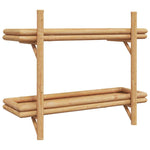 Ripiano a Muro con lo scaffale Marrone 75 x 26 x 60 cm Bambù