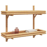 Ripiano a Muro con lo scaffale Marrone 75 x 26 x 60 cm Bambù