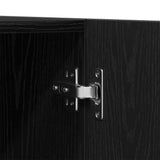 Guardaroba Rovere Nero 90 x 52 x 200 cm Legno truciolato