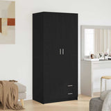 Guardaroba Rovere Nero 80 x 52 x 180 cm Legno truciolato