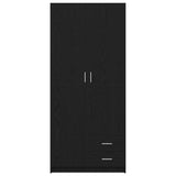 Guardaroba Rovere Nero 80 x 52 x 180 cm Legno truciolato