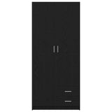 Guardaroba Rovere Nero 80 x 52 x 180 cm Legno truciolato