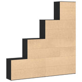 Armadio per Libri Rovere Nero 155 x 24 x 160 cm