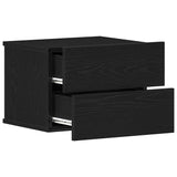 Armadio da Notte Rovere Nero 40 x 30 x 30 cm Legno truciolato