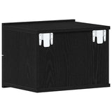 Armadio da Notte Rovere Nero 40 x 30 x 30 cm Legno truciolato