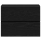 Armadio da Notte Rovere Nero 40 x 30 x 30 cm Legno truciolato