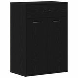 Scarpiera Rovere Nero 60 x 35 x 84 cm Legno truciolato