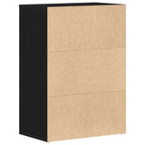 Scarpiera Rovere Nero 60 x 35 x 84 cm Legno truciolato