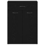 Scarpiera Rovere Nero 60 x 35 x 84 cm Legno truciolato