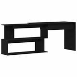 Scrivania Rovere Nero 200 x 50 x 76 cm Legno truciolato