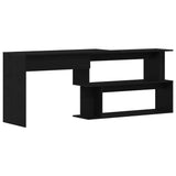 Scrivania Rovere Nero 200 x 50 x 76 cm Legno truciolato