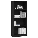 Libreria Rovere Nero 60 x 24 x 143 cm Legno truciolato