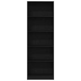 Libreria Rovere Nero 60 x 24 x 176 cm Legno truciolato