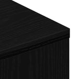 Mobile Porta TV con Ruote Rovere Nero 102x34,5x43 cm Truciolato