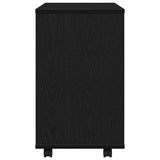 Tavolino laterale in rovere nero 70x35x60 cm in legno ingegnerizzato