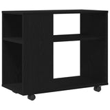 Tavolino laterale in rovere nero 70x35x60 cm in legno ingegnerizzato