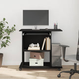 Scrivania per computer Rovere Nero 80x50x75 cm in Legno truciolato