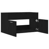 Armadio sottolavello con porta Rovere Nero 38,5 x 100 x 46 cm