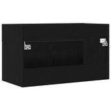 Armadio sottolavello con porta Rovere Nero 38,5 x 100 x 46 cm