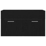 Armadio sottolavello con porta Rovere Nero 38,5 x 100 x 46 cm