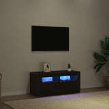 Mobile TV Rovere Nero 90 x 35 x 40 cm Legno truciolato
