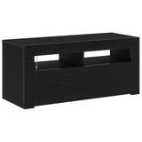 Mobile TV Rovere Nero 90 x 35 x 40 cm Legno truciolato