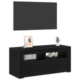 Mobile TV Rovere Nero 90 x 35 x 40 cm Legno truciolato
