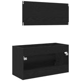 Mobile Lavabo Rovere Nero 90 x 45 x 1.5 cm Legno truciolato