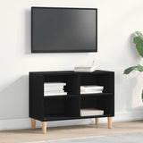 Mobile TV Rovere Nero 69,5 x 30 x 50 cm Legno truciolato