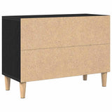 Mobile TV Rovere Nero 69,5 x 30 x 50 cm Legno truciolato