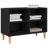 Mobile TV Rovere Nero 69,5 x 30 x 50 cm Legno truciolato