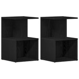 Armadio da Notte 2 pcs Rovere Nero 35 x 35 x 55 cm