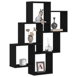 Scaffale da parete con lo scaffale Rovere Nero 78 x 15 x 93 cm