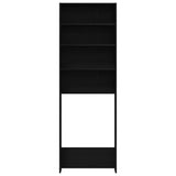 Armadio per Lavatrice Rovere Nero 64 x 24 x 190 cm