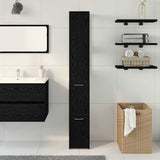 Mobile da Bagno Rovere Nero 25 x 25 x 170 cm Legno truciolato
