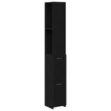 Mobile da Bagno Rovere Nero 25 x 25 x 170 cm Legno truciolato