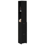 Mobile da Bagno Rovere Nero 25 x 25 x 170 cm Legno truciolato