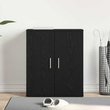 Mobile per scarpe Rovere Nero 60 x 35 x 70 cm Legno truciolato