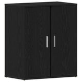 Mobile per scarpe Rovere Nero 60 x 35 x 70 cm Legno truciolato