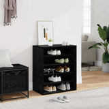 Mobile per scarpe Rovere Nero 60 x 35 x 70 cm Legno truciolato