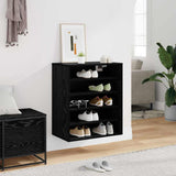Mobile per scarpe Rovere Nero 60 x 35 x 70 cm Legno truciolato