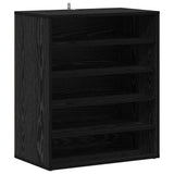 Mobile per scarpe Rovere Nero 60 x 35 x 70 cm Legno truciolato