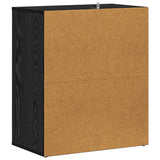 Mobile per scarpe Rovere Nero 60 x 35 x 70 cm Legno truciolato