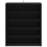 Mobile per scarpe Rovere Nero 60 x 35 x 70 cm Legno truciolato