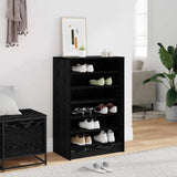 Mobile per scarpe Rovere Nero 60 x 35 x 92 cm Legno truciolato